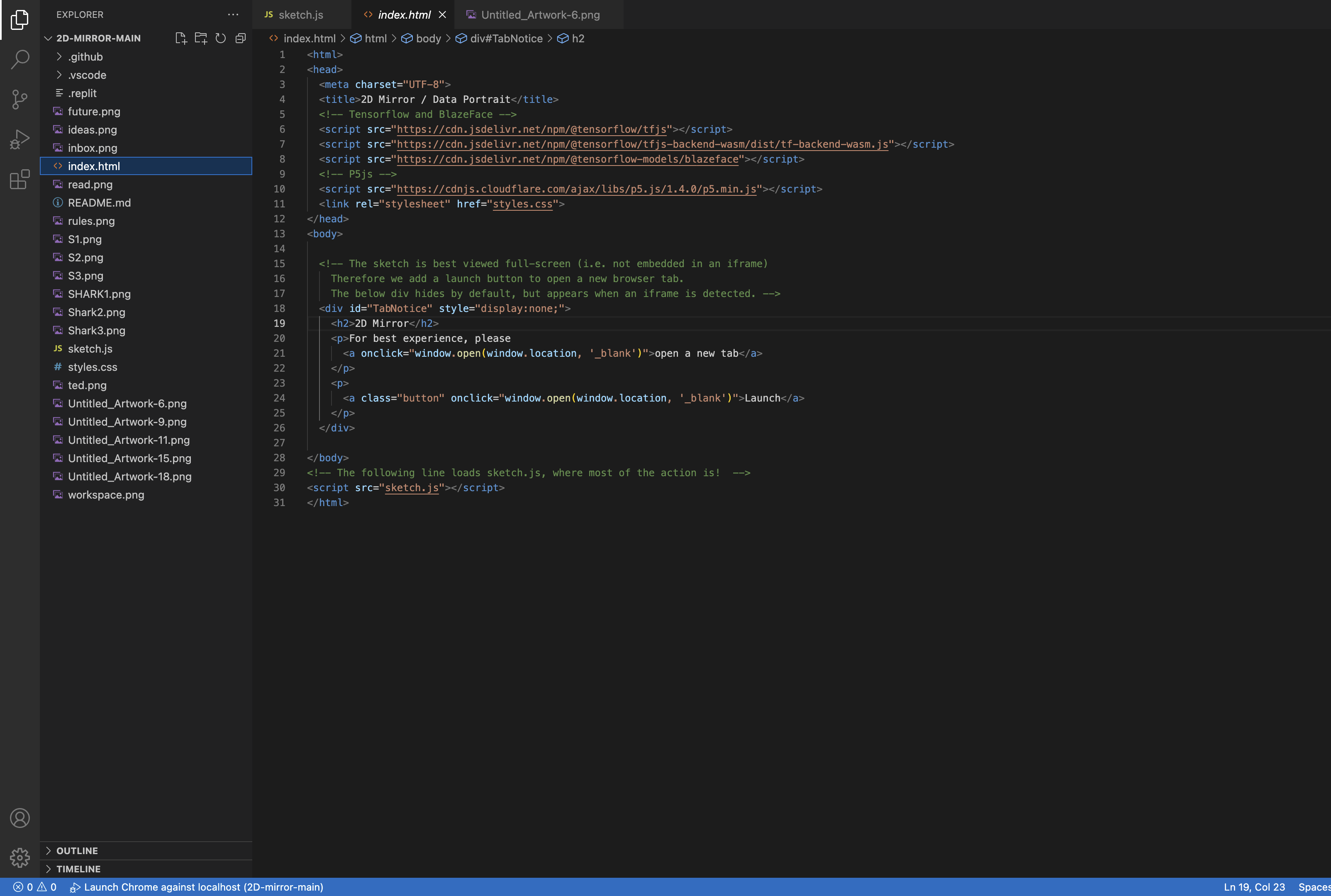Activity 1 P5.Js blazeface and data portrait exploration